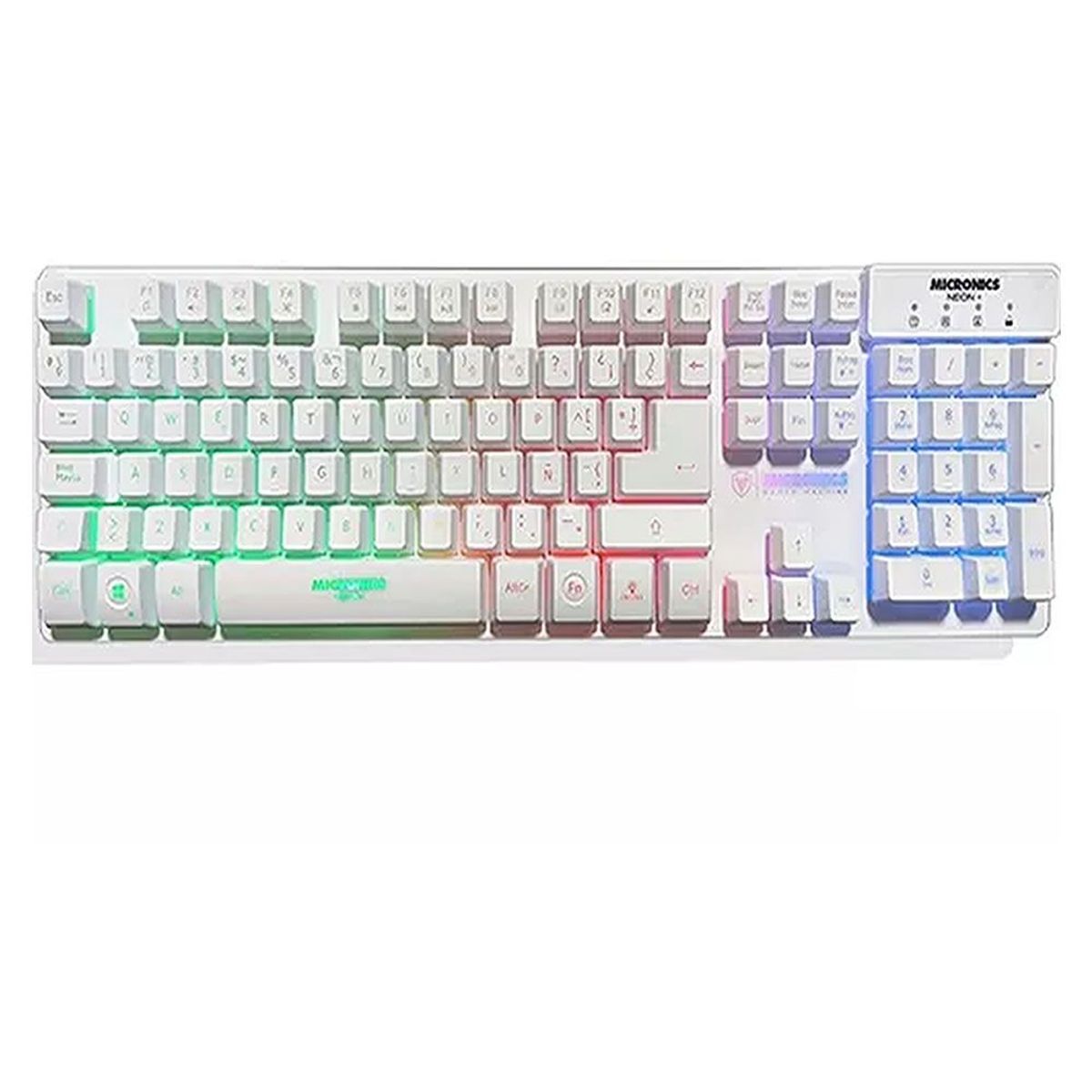MICRONICS - Teclado Micronics Neon Mic 709w White