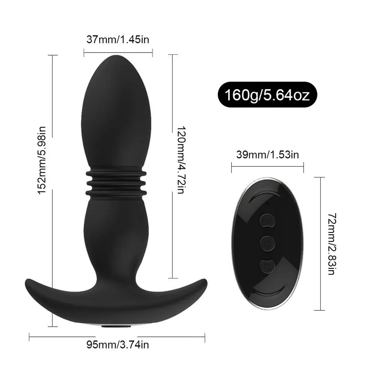 OEM - Vibrador Anal con Control remoto para hombres y mujeres