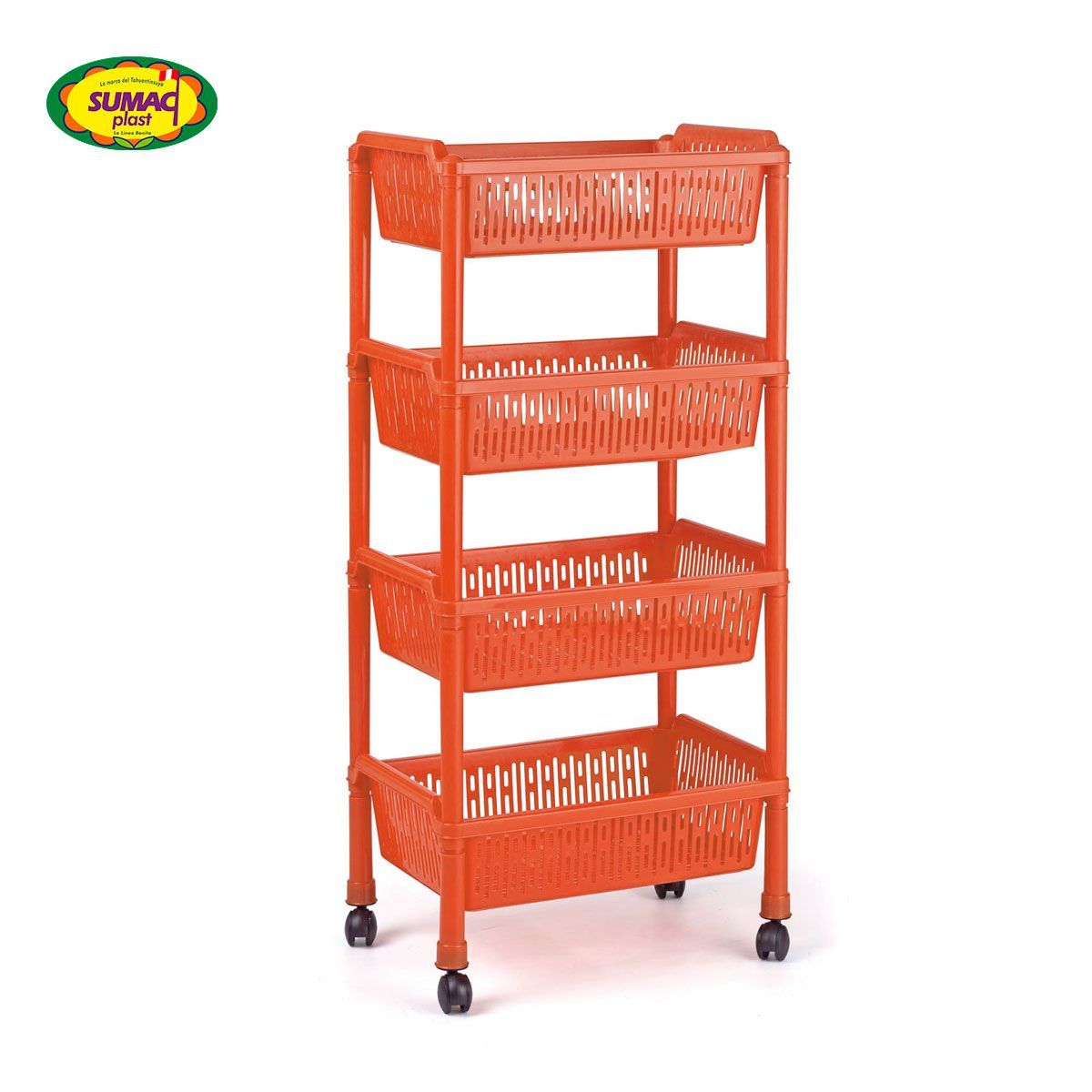 GENERICO - Verdulero Despensero Barcelona Color Entero Con Ruedas x 4 Sumac
