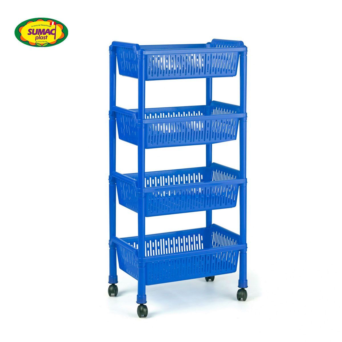 GENERICO - Verdulero Despensero Barcelona Color Entero Con Ruedas x 4 Sumac