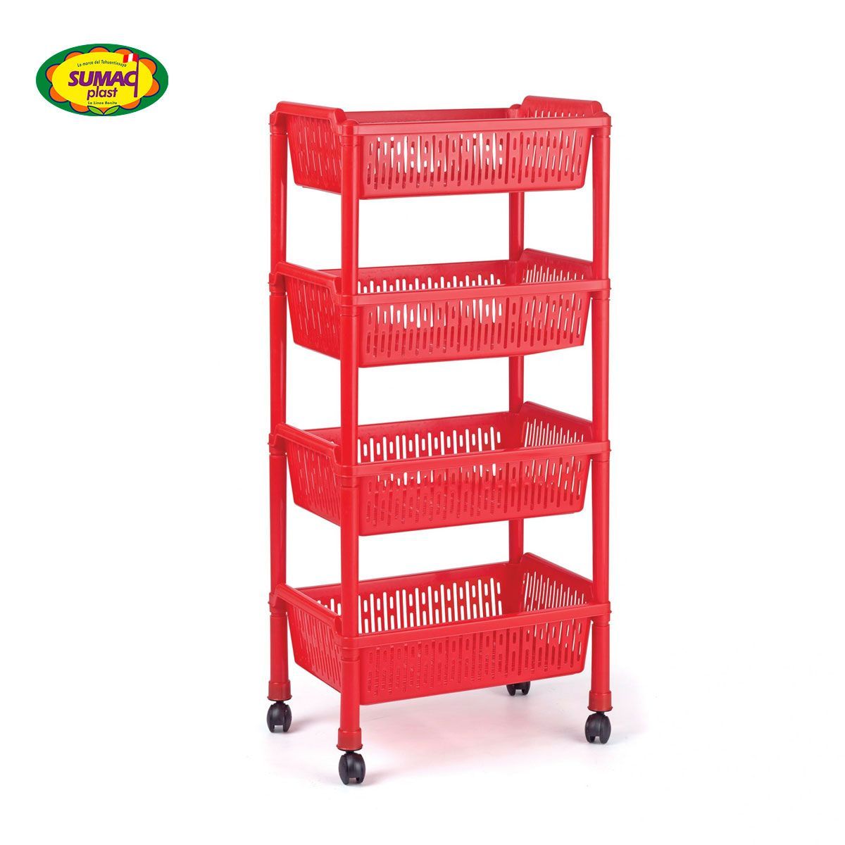 GENERICO - Verdulero Despensero Barcelona Color Entero Con Ruedas x 4 Sumac