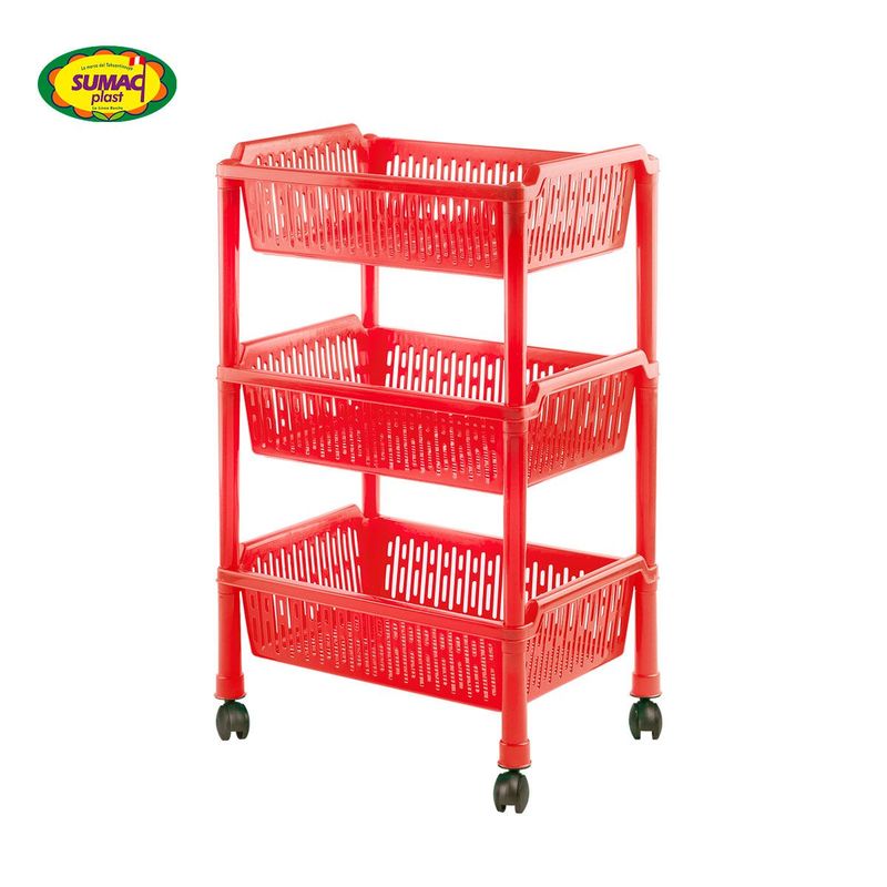 GENERICO - Verdulero Despensero Madrid Con Ruedas x 3 Sumac