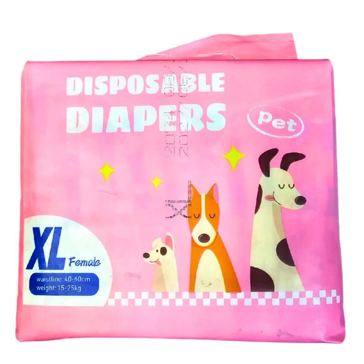 GENERICO - Pañal para mascotas Hembra Talla XL 40-60cm