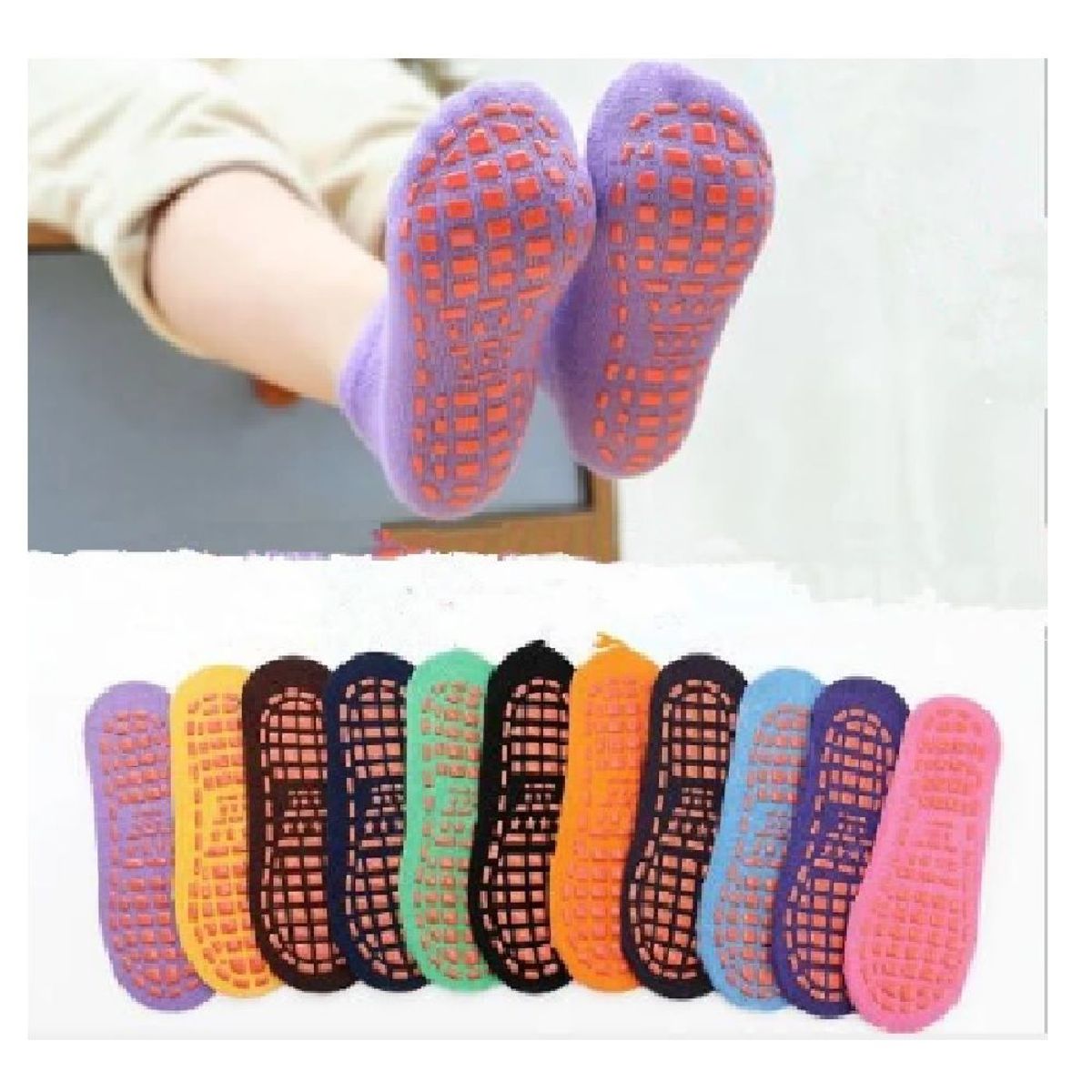 GENERICO - MEDIAS ANTIDESLIZANTE PARA NIÑOS - TALLA 24 A 28