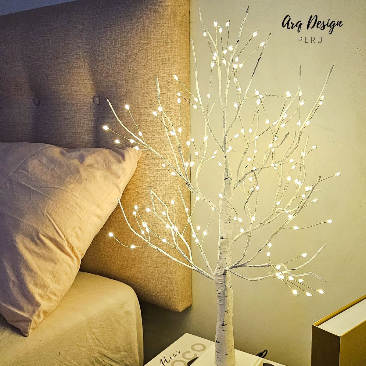 GENERICO - Lámpara de Mesa Tokio Diseño Árbol Abedul