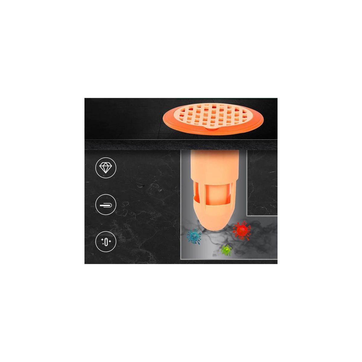 GENERICO - Filtro para drenaje rejilla extraíble de silicona para ducha lavadero