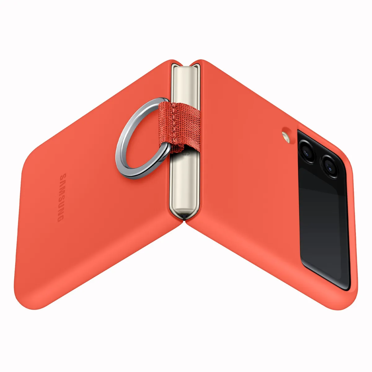 SAMSUNG - Case de Silicona con Anillo Samsung Galaxy Z Flip 3 Coral