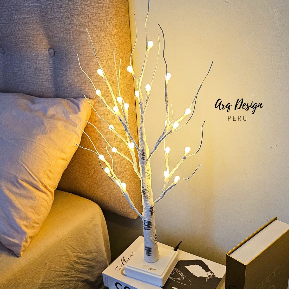 GENERICO - Lámpara de Mesa París Diseño Árbol Abedul