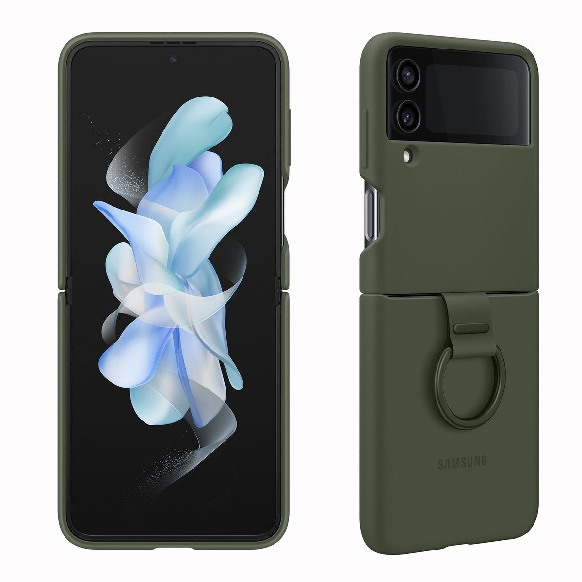SAMSUNG - Case de Silicona con Anillo Samsung Galaxy Z Flip 4 Verde