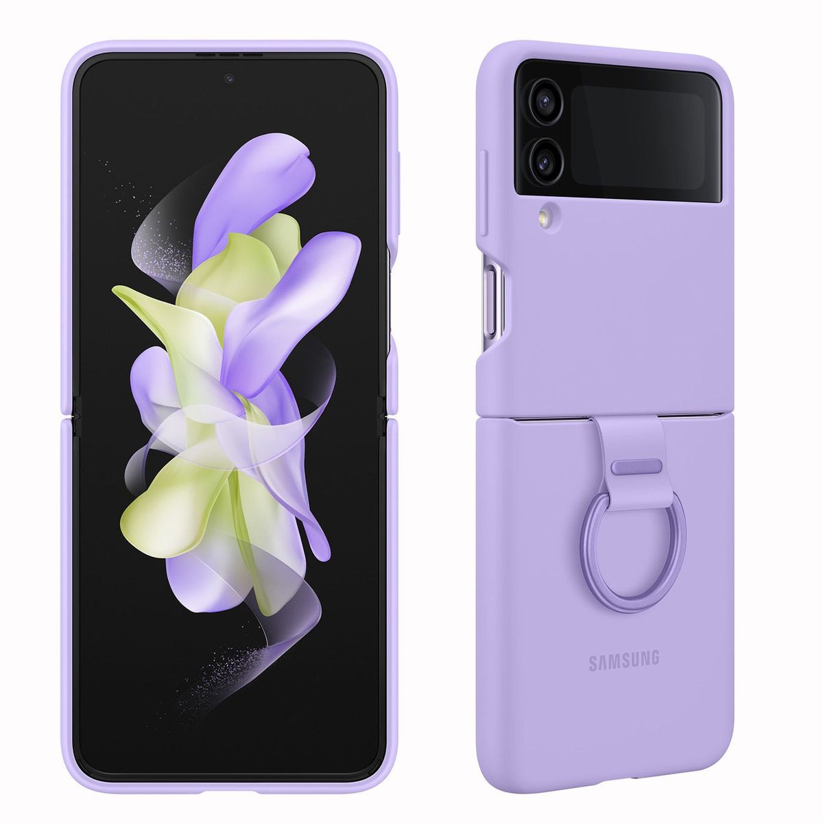 SAMSUNG - Case de Silicona con Anillo Samsung Galaxy Z Flip 4