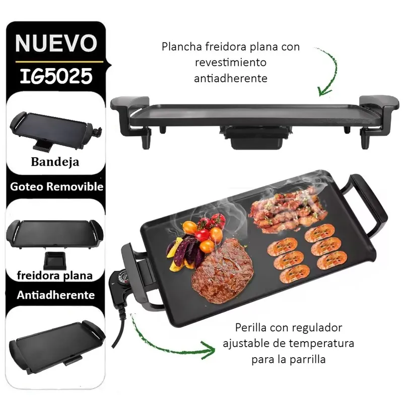 IMACO - Grill Tipo Plancha Imaco IG5025 de 1500 Watts