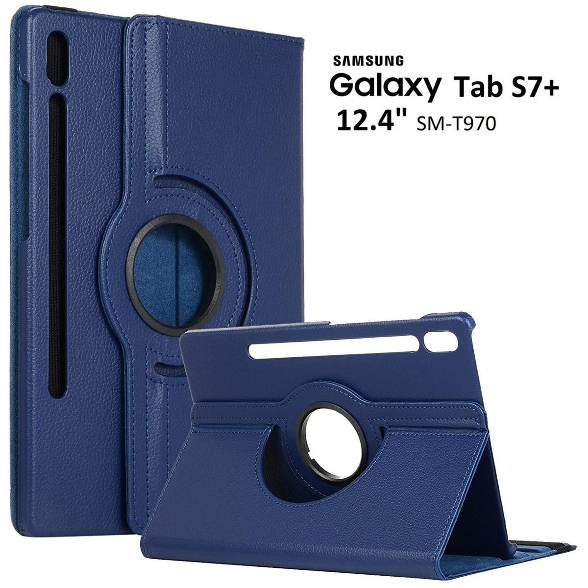 GENERICO - Funda Protector para Samsung Tab S7+ Plus 12.4 SM-T970 Case Flip Cover