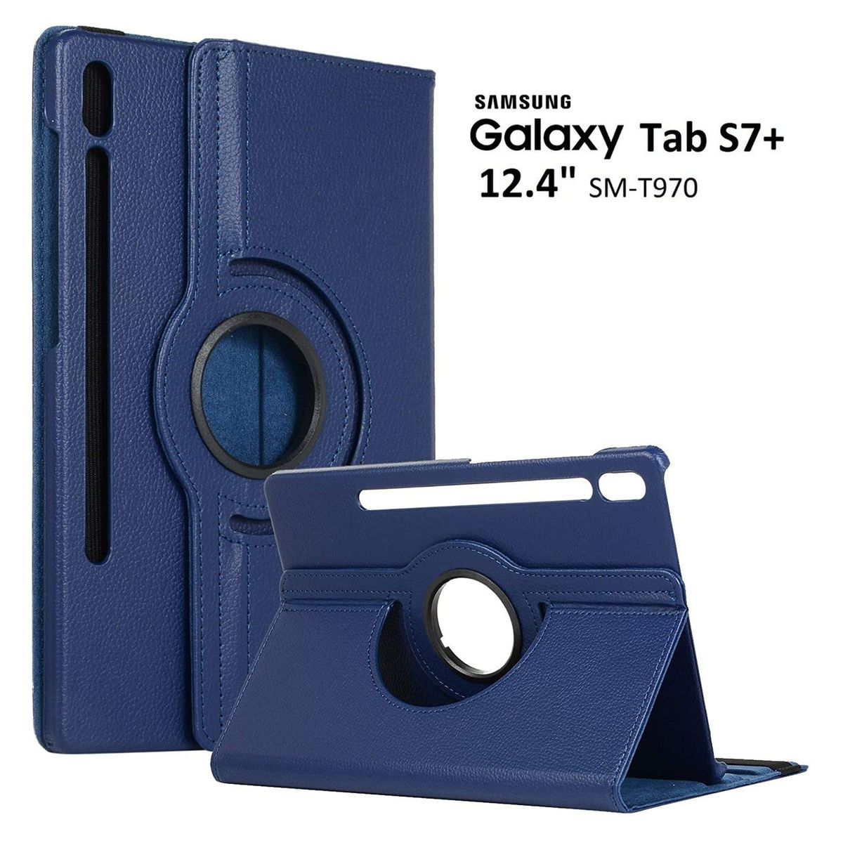 GENERICO - Funda Protector para Samsung Tab S7+ Plus 12.4 SM-T970 Case Flip Cover