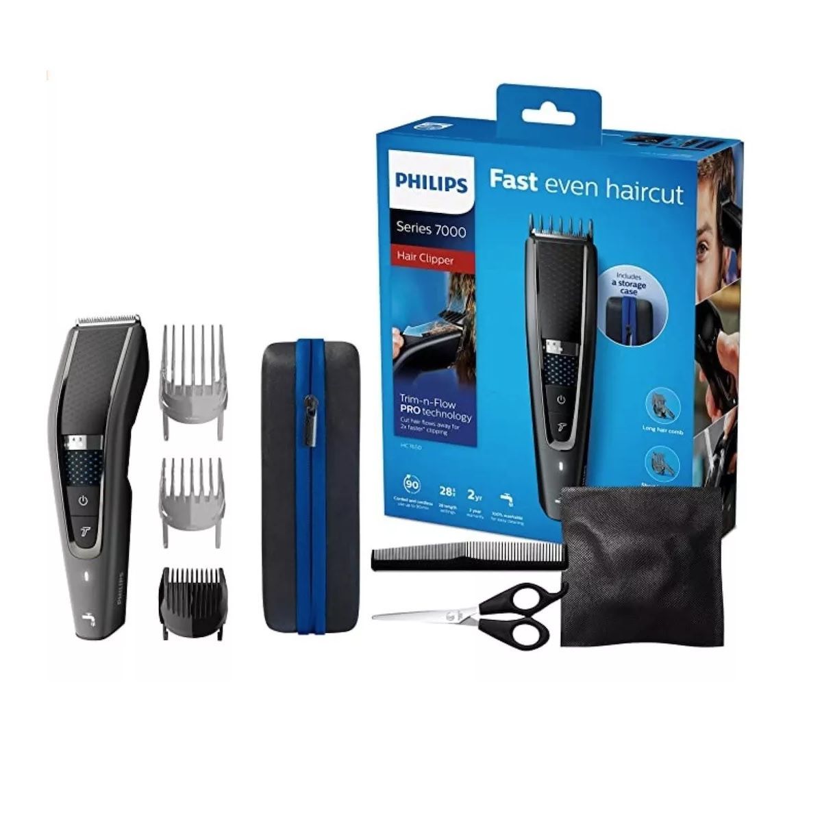 PHILIPS - Cortadora De Cabello Philips Con Kit De Barbería HC7650