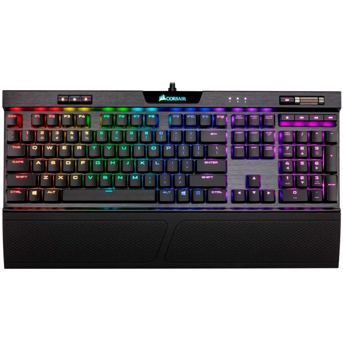 CORSAIR - Teclado Corsair K70 RGB MK2 Low Profile RAPIDFIRE CHERRY MX LP Speed