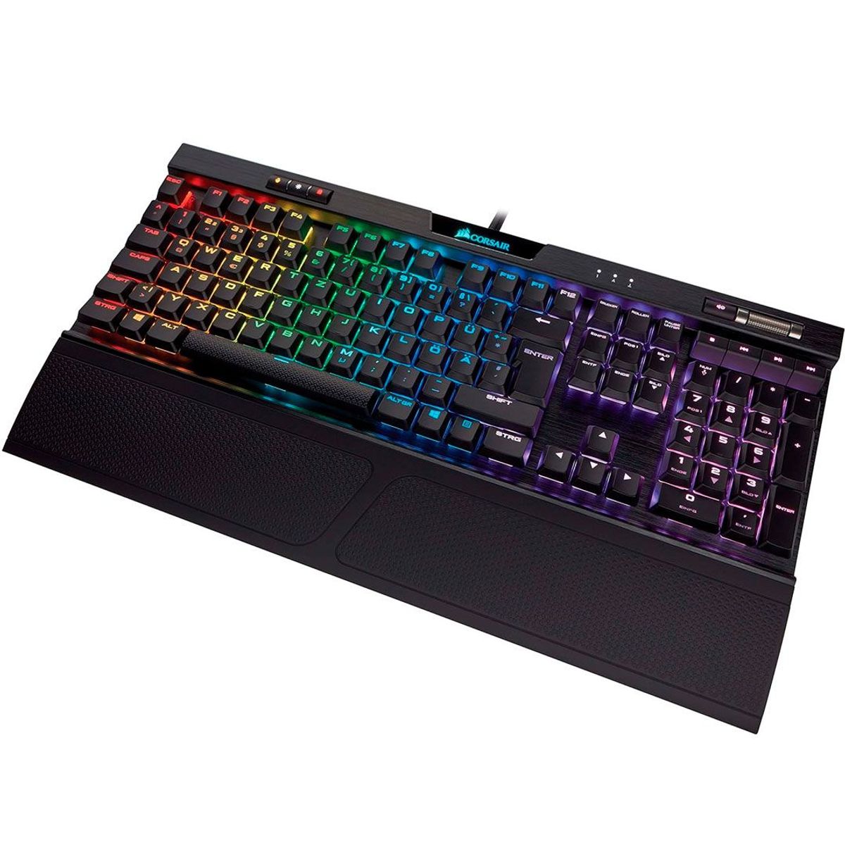 CORSAIR - Teclado Corsair K70 RGB MK2 Low Profile RAPIDFIRE CHERRY MX LP Speed
