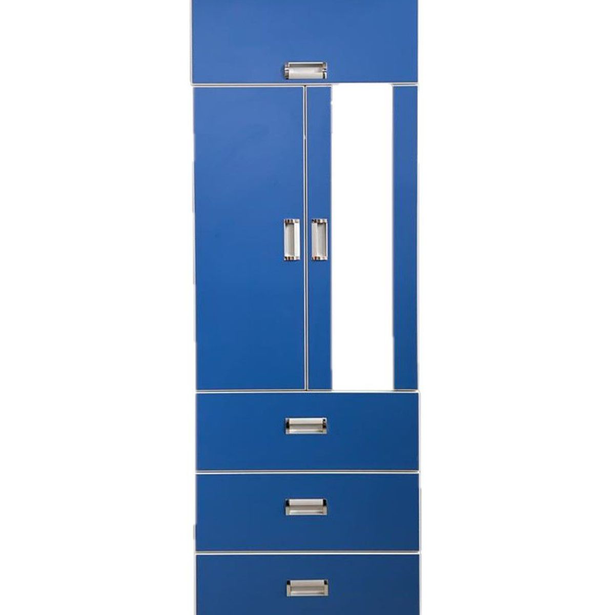 GENERICO - ROPERO 2 PUERTAS AZUL CON BLANCO