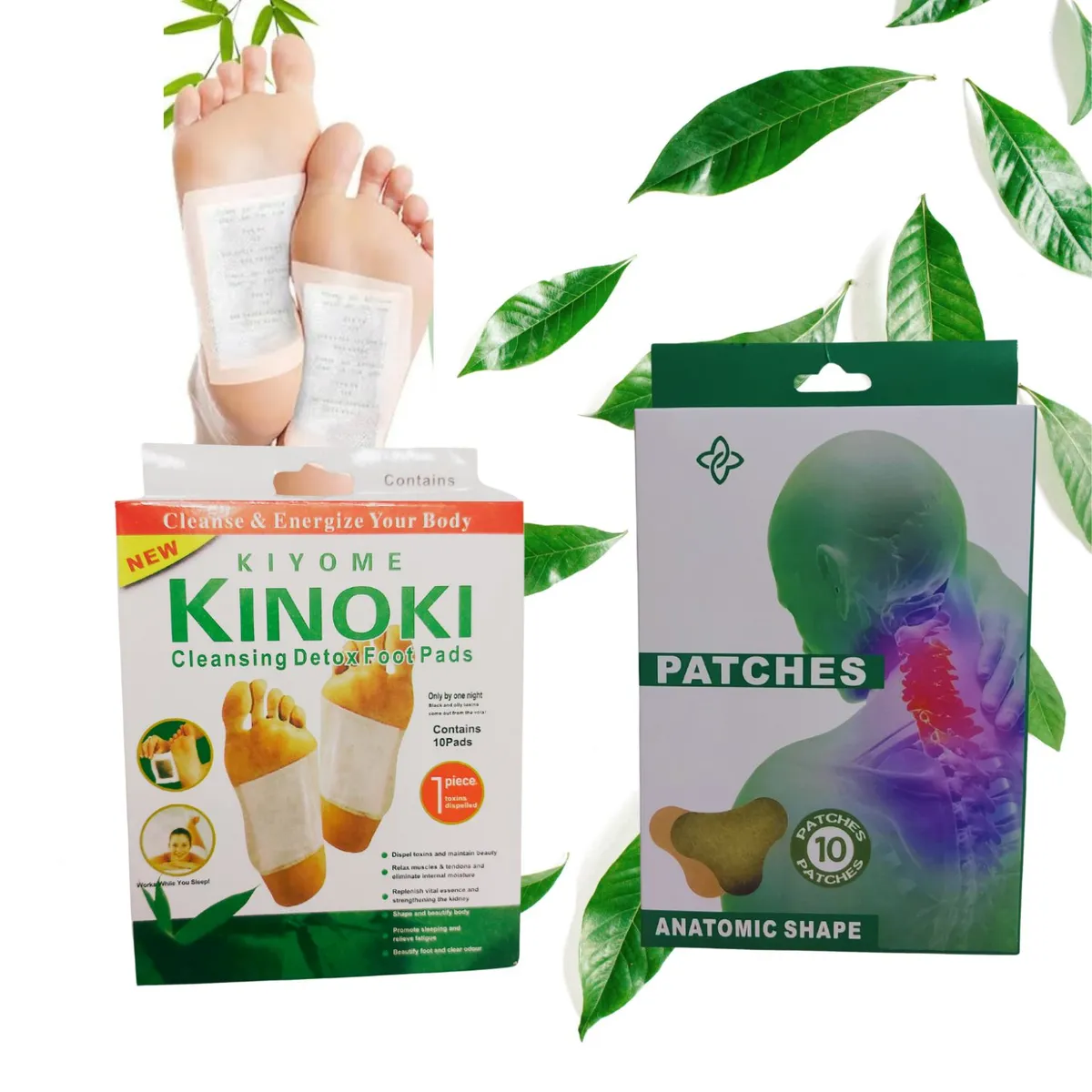 OEM - KINOKI Parches Desintoxicante para Pies y Parches para Alivio Cervical
