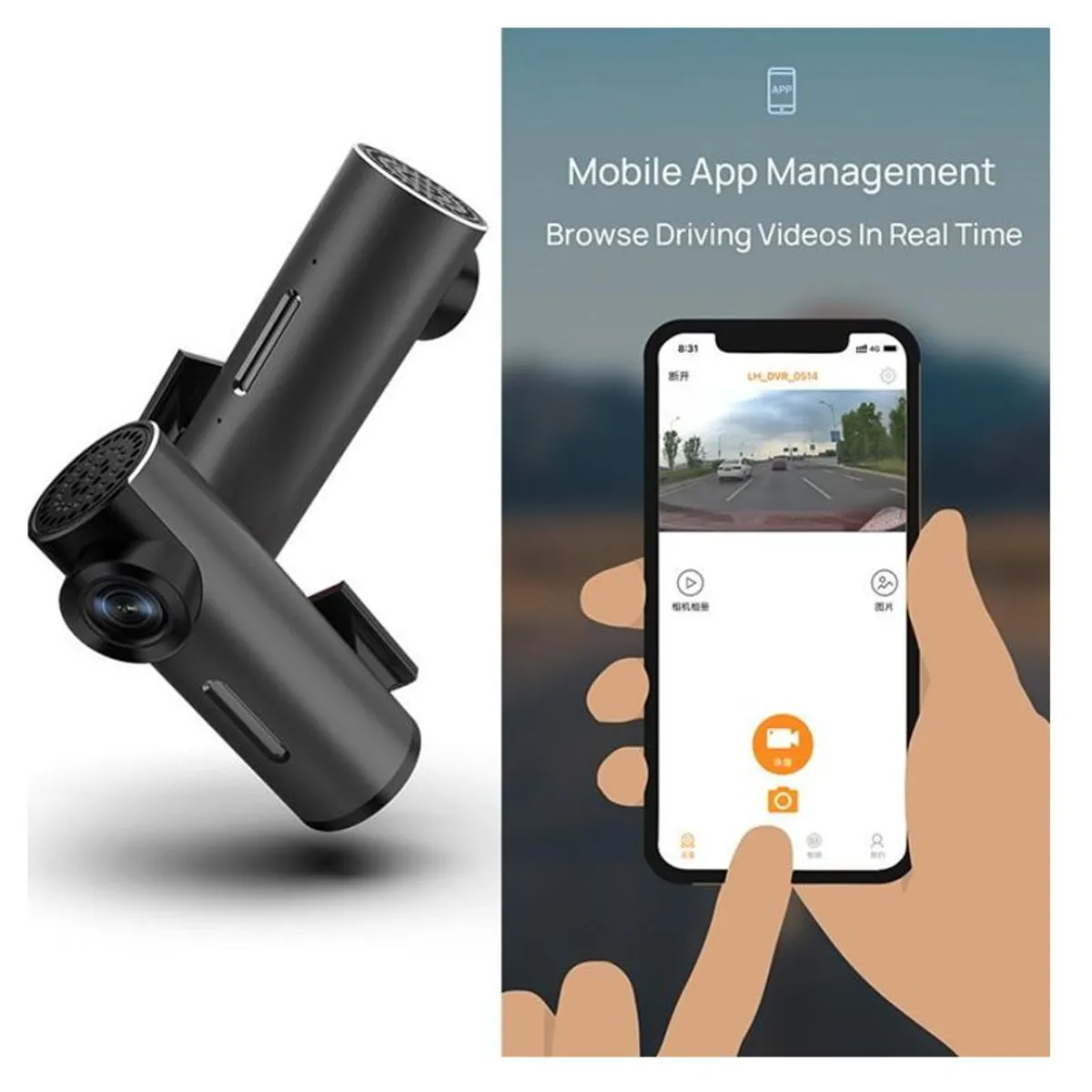 GENERICO - Cámara para Auto Con Wifi con GPS Camara Carro HD