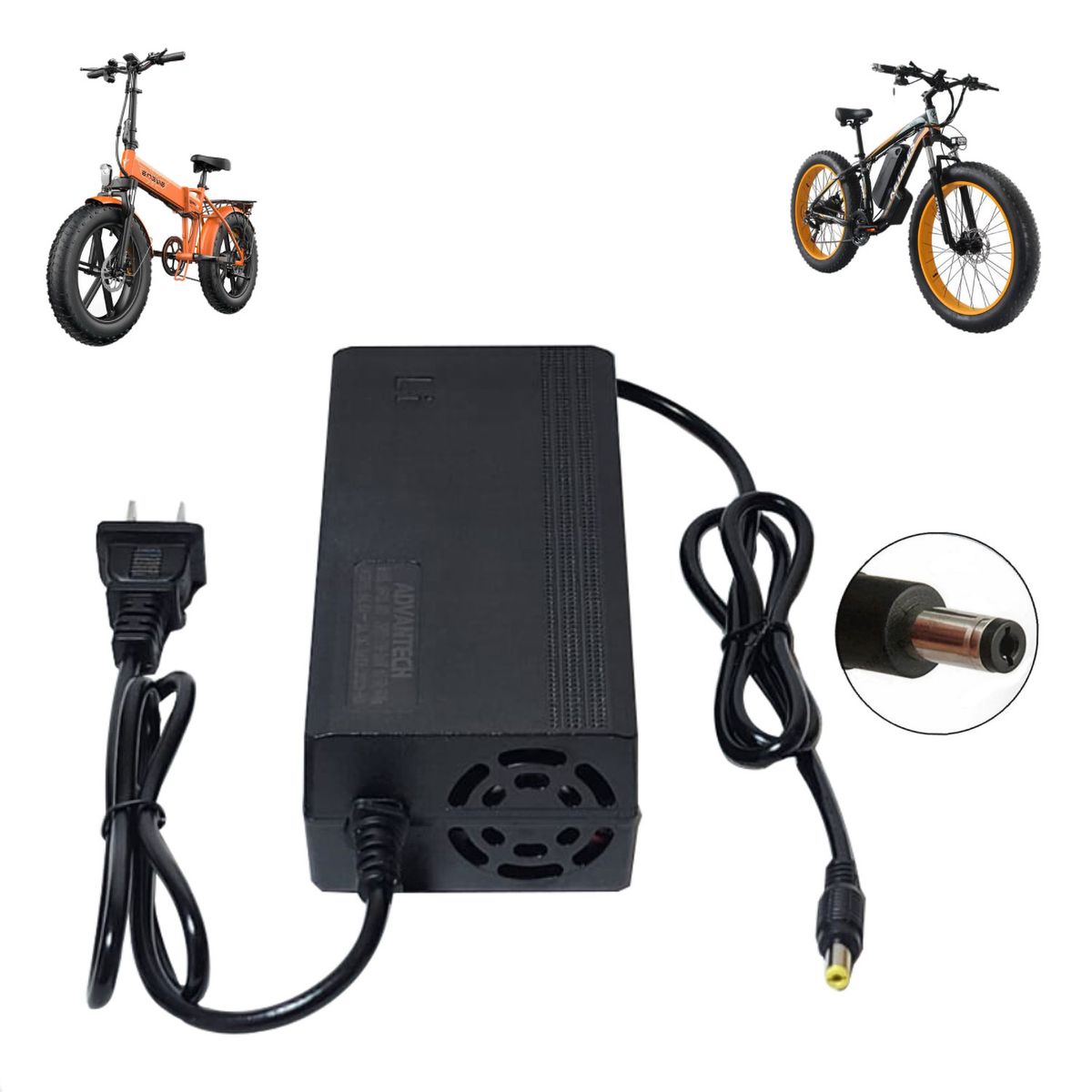 ADVANTECH - Cargador Para Bicicleta Eléctrica 48V Bat Litio Sal 48V 2A