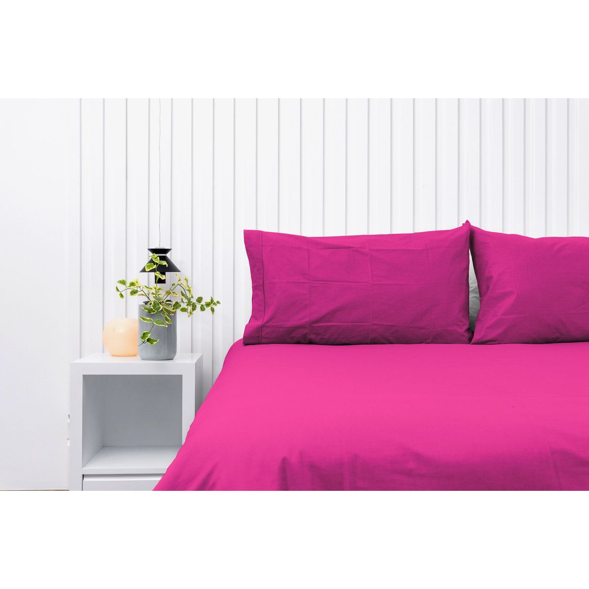 COBITEX HOME - Fundas De Almohada Lisas Fucsia 2 plazas 100% Algodón