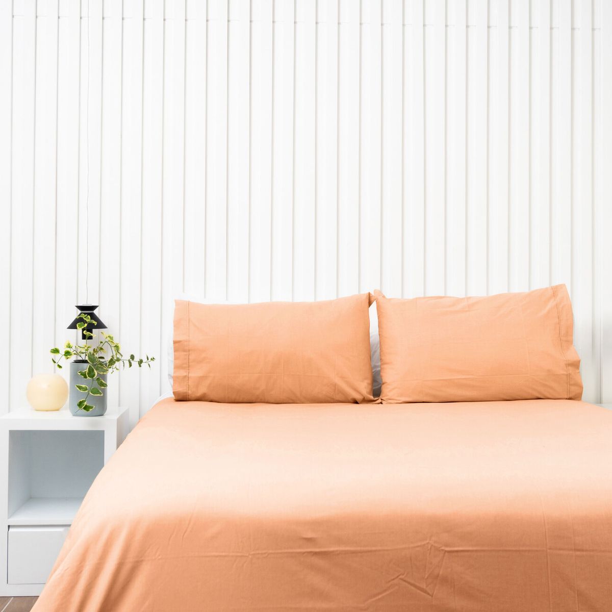 COBITEX HOME - Fundas De Almohada Lisas Melón 1.5 plazas 100% Algodón