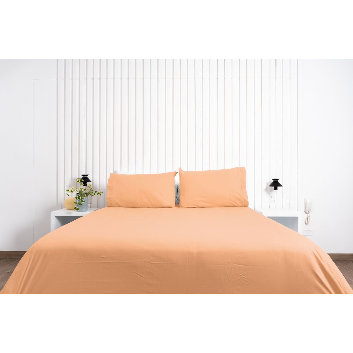 COBITEX HOME - Fundas De Almohada Lisas Melón Queen 100 Algodón