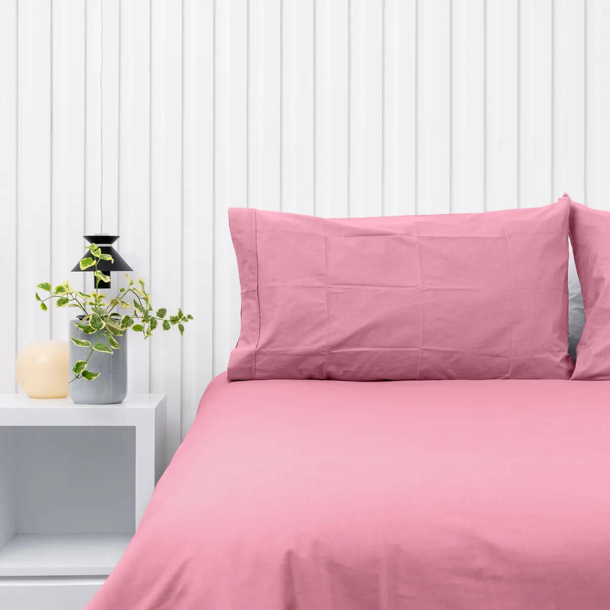 COBITEX HOME - Fundas De Almohada Lisas Palorosa 1.5 plazas 100% Algodón