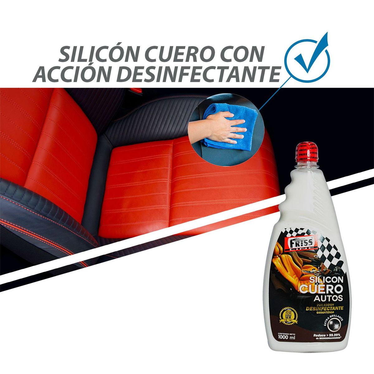 FRISS LINE - Silicona De Auto Para Tapiceria Y Cuero Friss 1 L