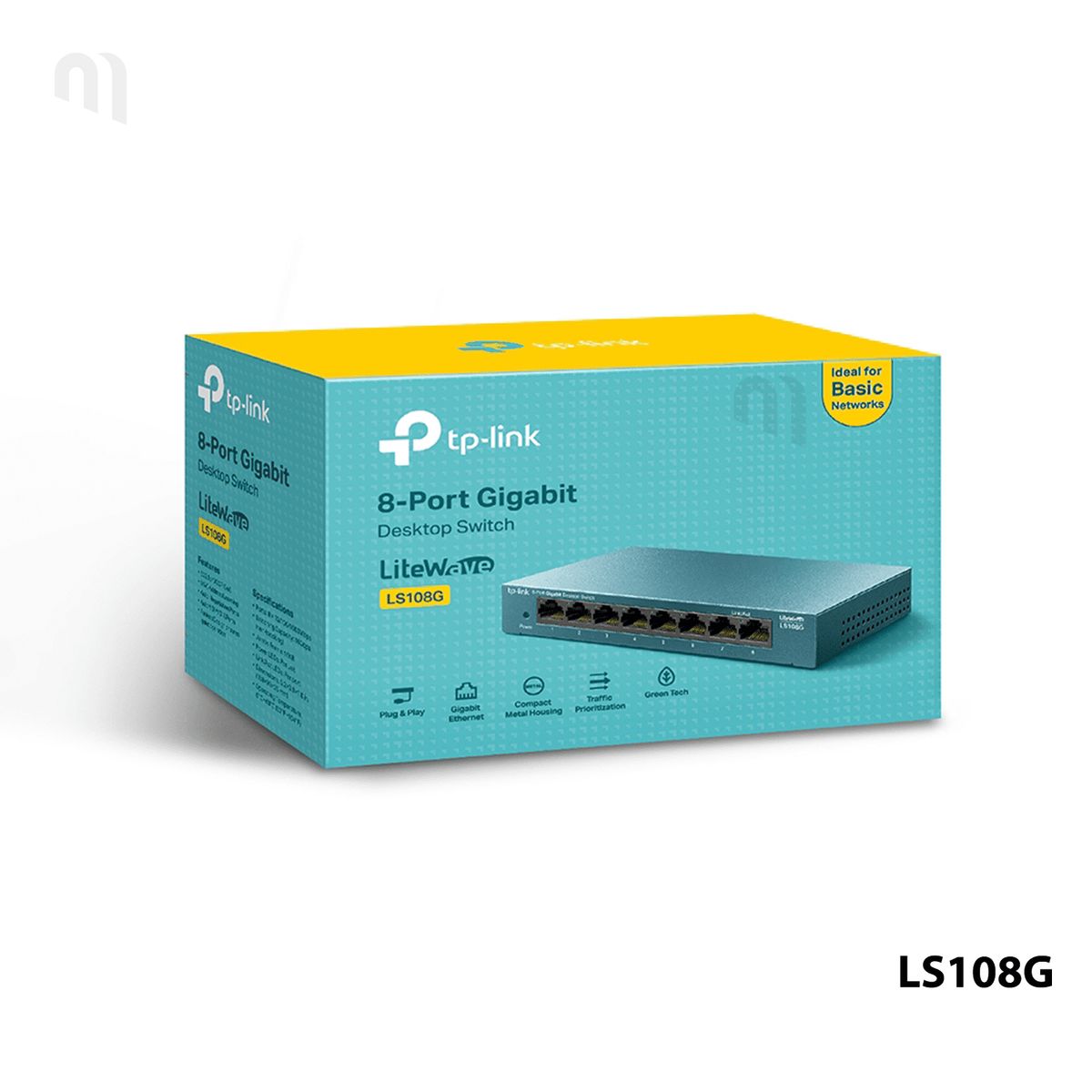 TP LINK - SWITCH TP-LINK LS108G V4 8 PUERTOS CARCASA METALICA - P/N: TL-LS108G