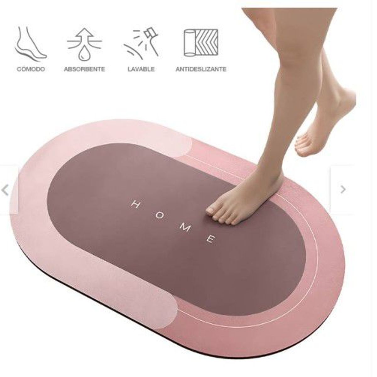 GENERICO - Alfombra absorbente de baño anti deslizante kawaii