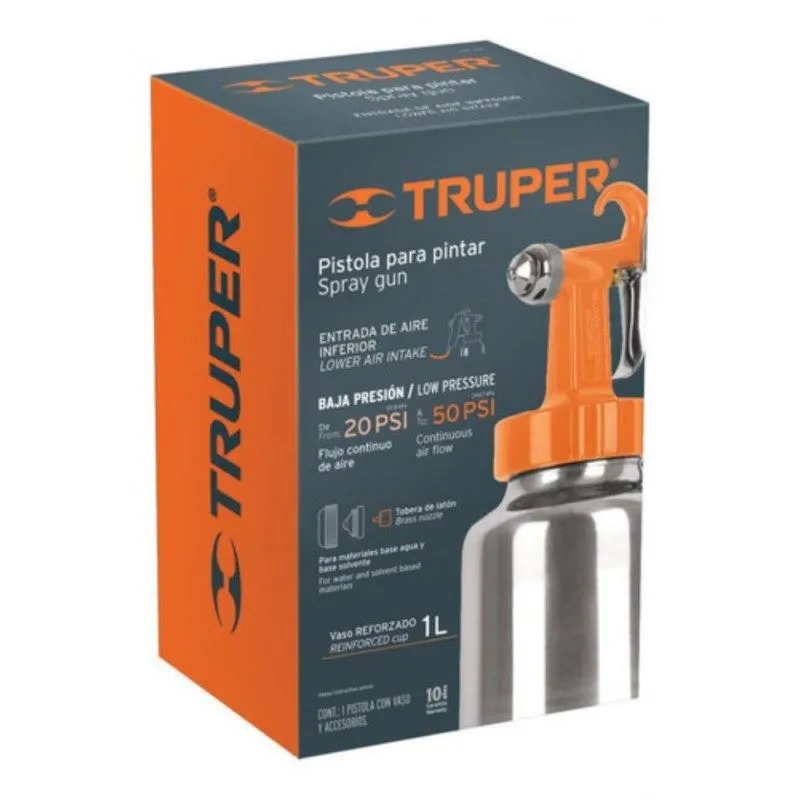 TRUPER - Pistola para pintar de Baja Presión 50 PSI Truper 19000