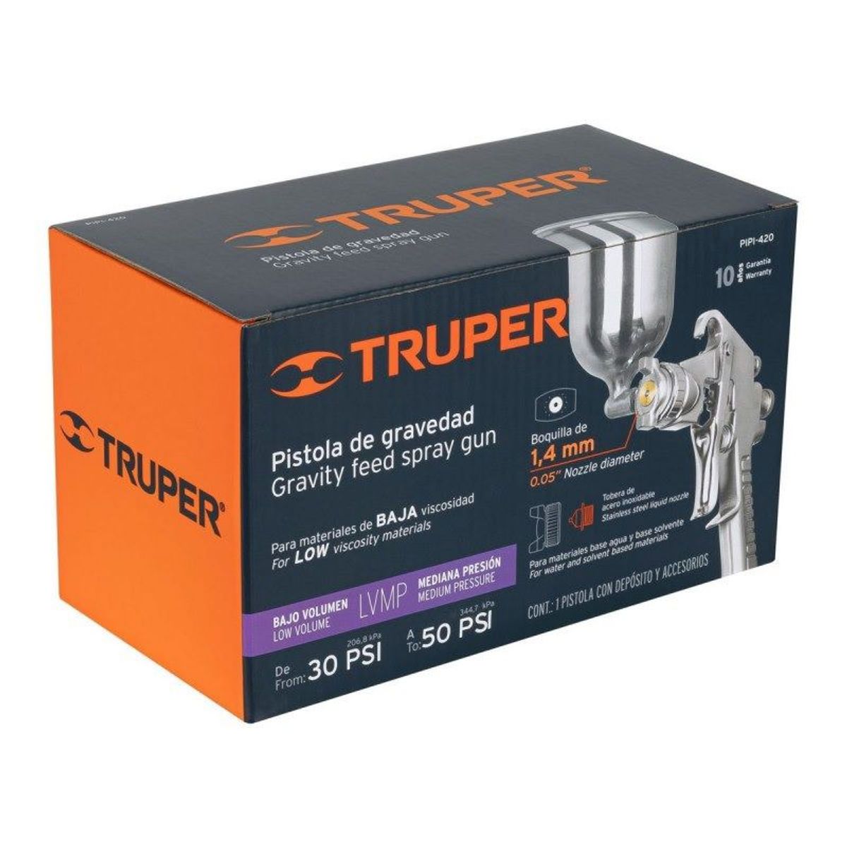 TRUPER - Pistola De Gravedad Uso General 11095 Truper