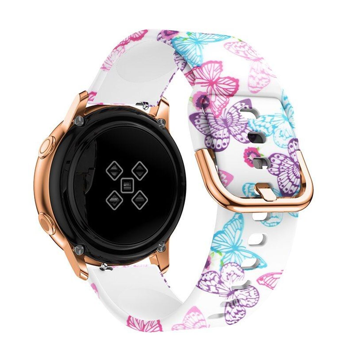 GENERICO - Correa Silicona Diseño para Samsung Watch 6 / 6 Classic - Mariposas