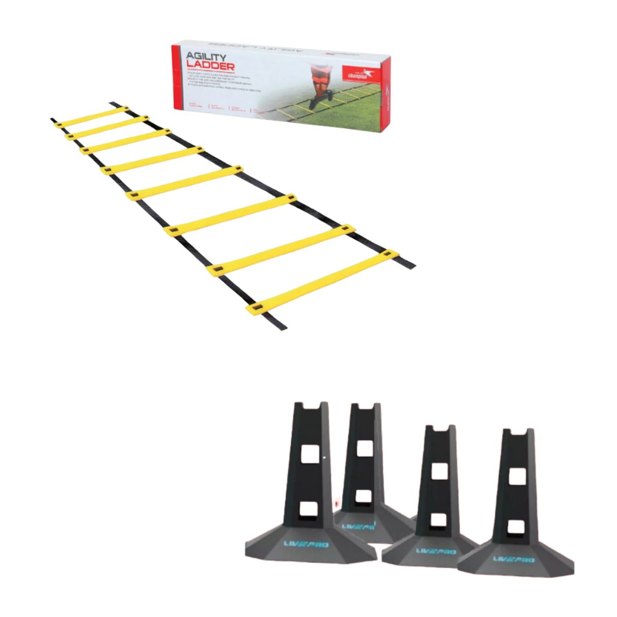 LIVE UP - Kit Pliometrico Escalera Agilidad  conos deportivos