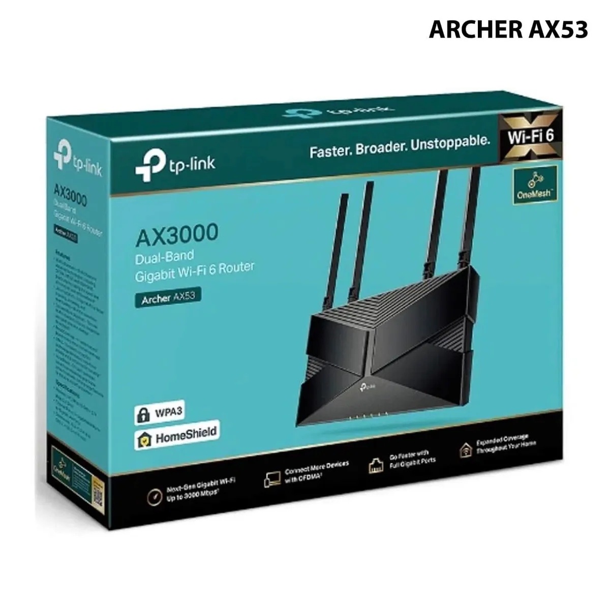 TP LINK - TP-LINK ROUTER WI-FI 6 DOBLE BANDA AX3000 (ARCHER AX53)