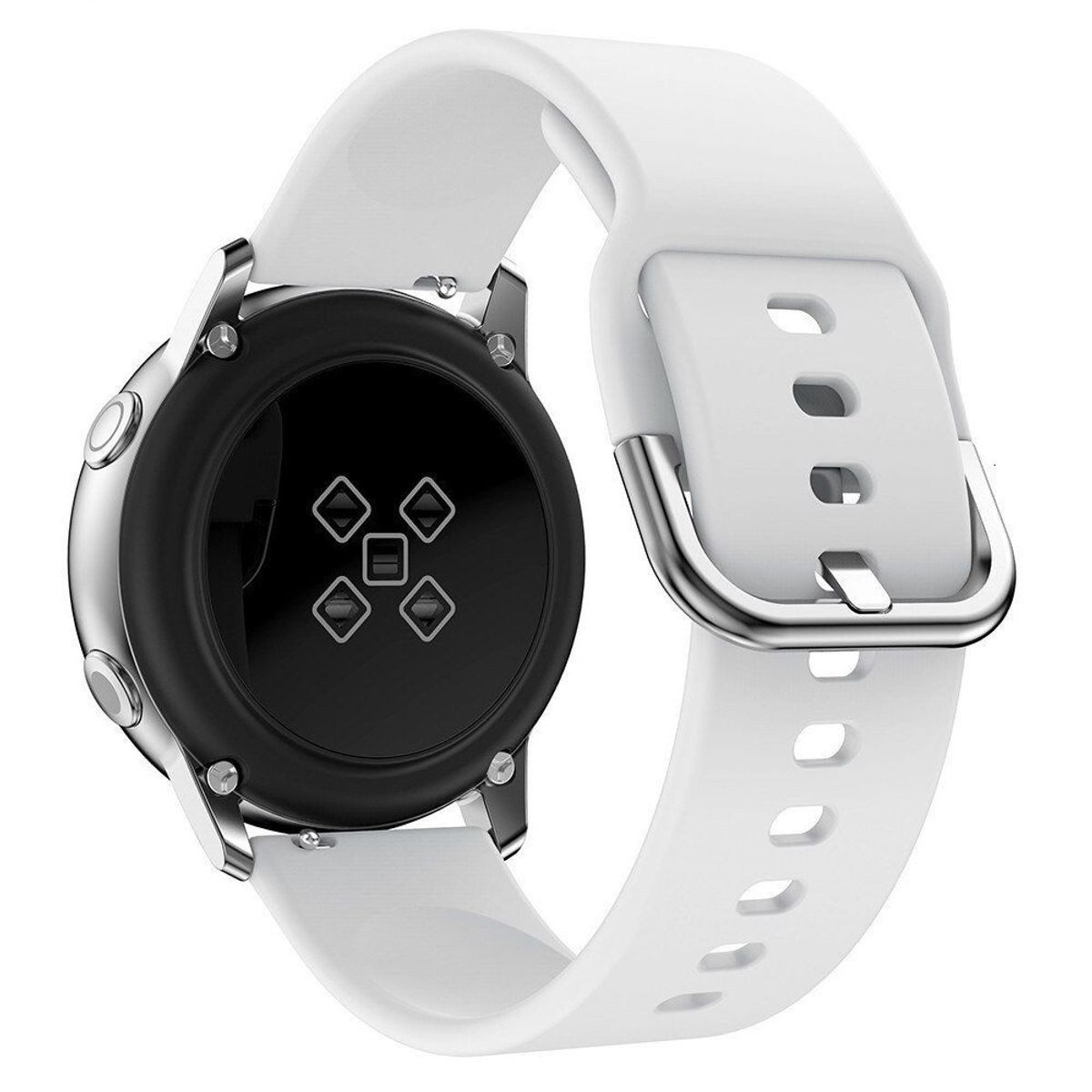 GENERICO - Correa Silicona Liso para Samsung Watch 6 / 6 Classic - Blanco