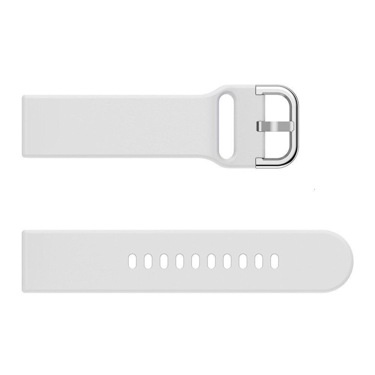 GENERICO - Correa Silicona Liso para Samsung Watch 6 / 6 Classic - Blanco