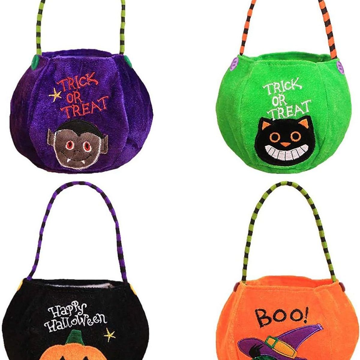 GENERICO - 3 unid - Bolsa para dulces Halloween bolsito de niños Calabaza, bruja