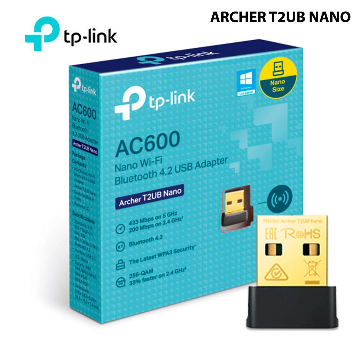 TP LINK - TP-LINK ADAPTADOR USB AC600 WI-FI BLUETOOTH 4.2 (ARCHER T2UB NANO)