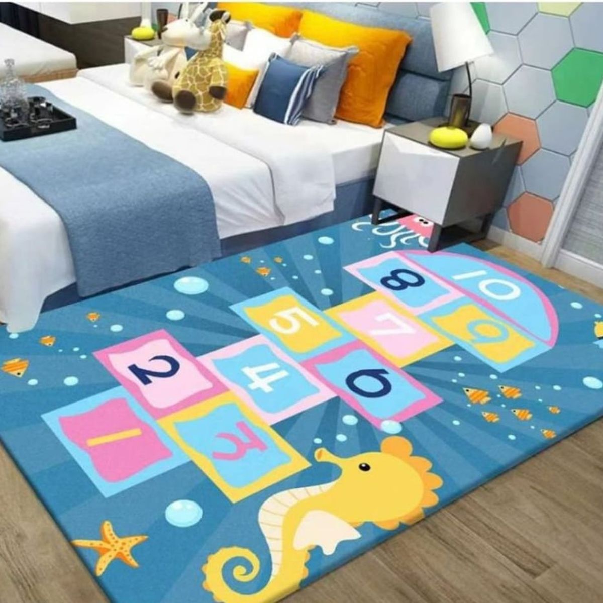 GENERICO - Alfombra tapete didáctico para niños  base anti deslizante 80 x 160cm