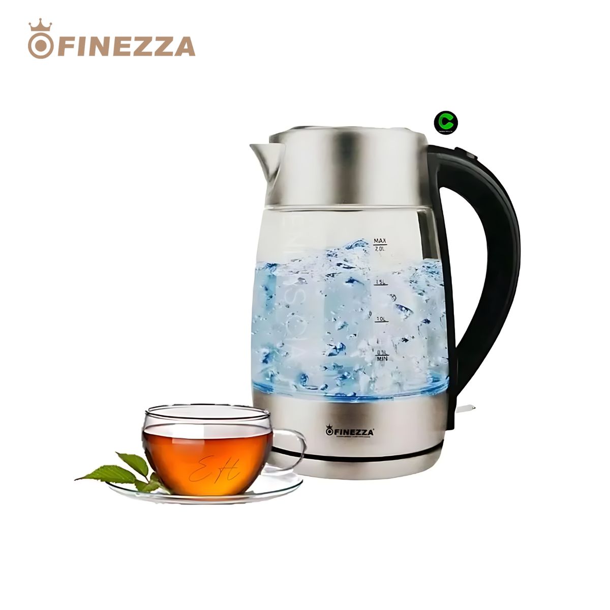 FINEZZA - Hervidor Eléctrico FINEZZA de 2 Litros CK-680HV