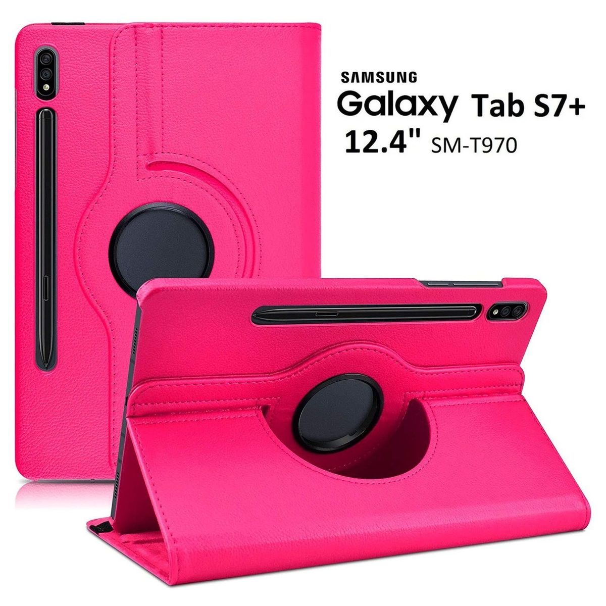 GENERICO - Funda Protector para Samsung Tab S7+ Plus 12.4 SM-T970 Case Flip Cover