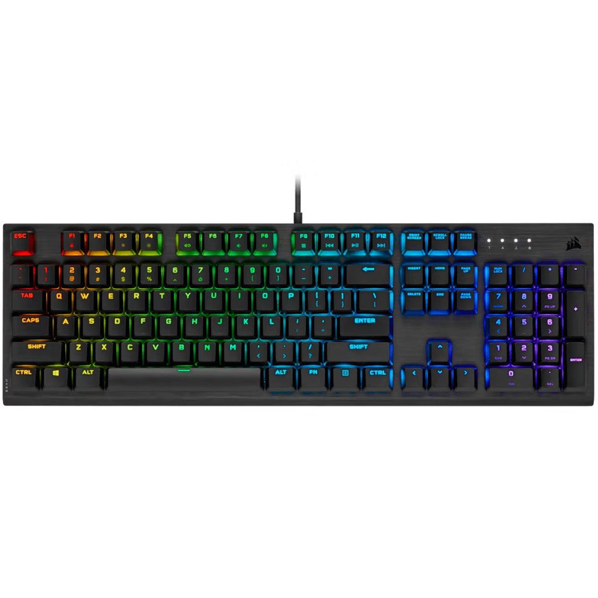 CORSAIR - teclado mecánico CORSAIR K60 RGB PRO LOW PROFILE CHERRY MX  Speed rgb