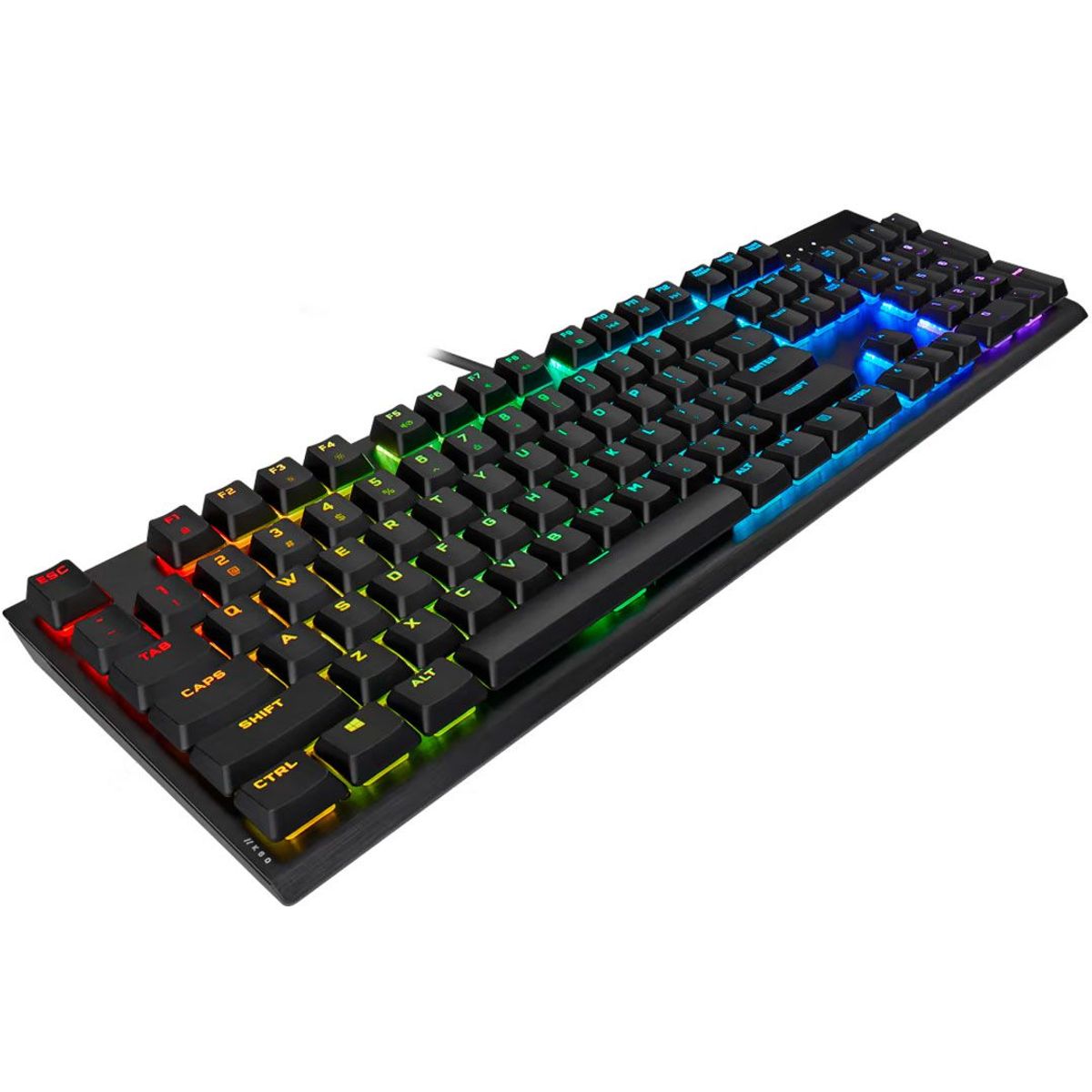 CORSAIR - teclado mecánico CORSAIR K60 RGB PRO LOW PROFILE CHERRY MX  Speed rgb