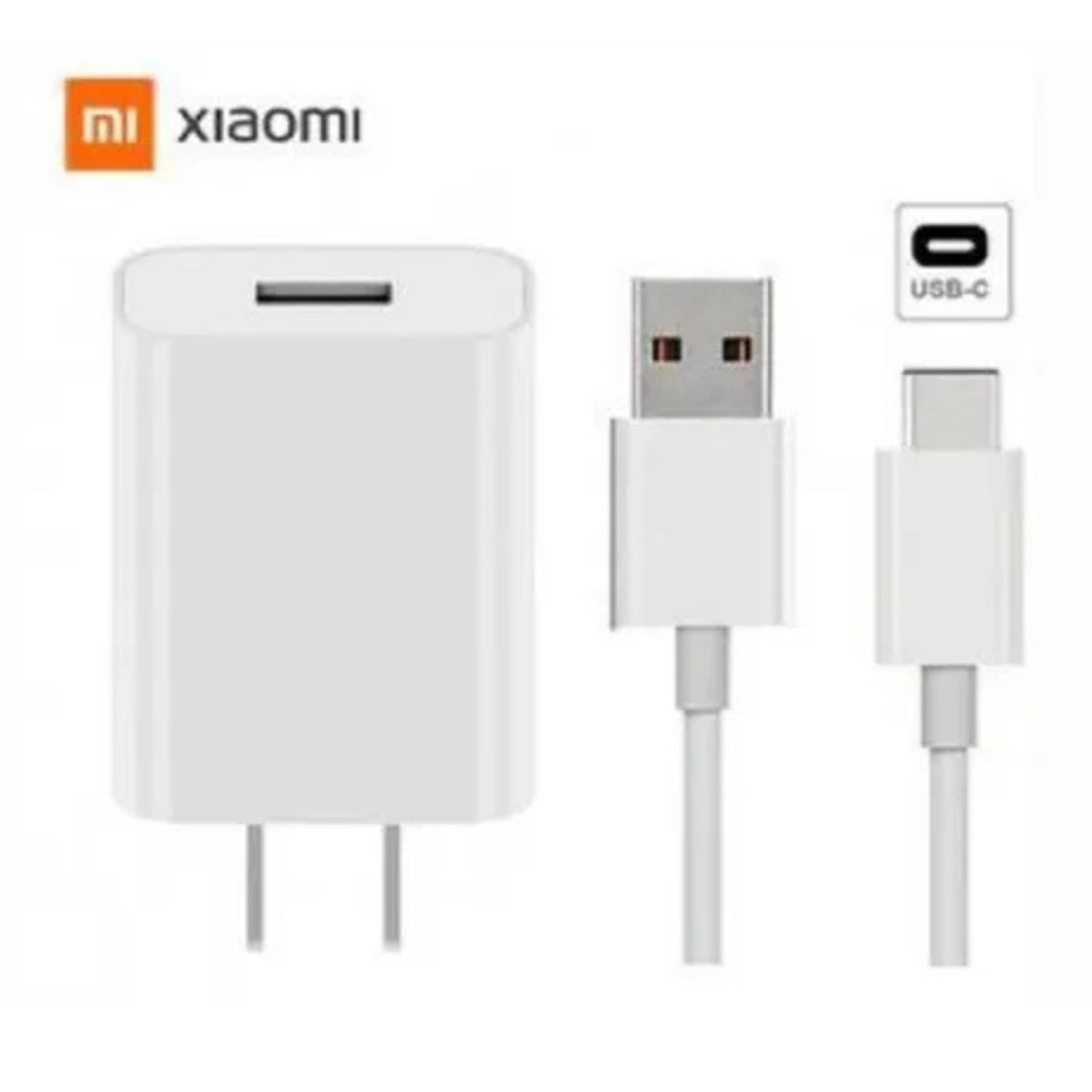 XIAOMI - Cargador Xiaomi Carga Rápida 18W - TIPO C - BLANCO