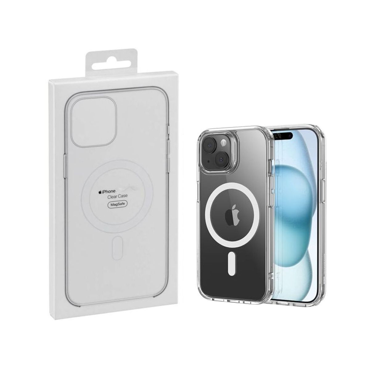 GENERICO - Funda Clear Case con MagSafe para iPhone 15 - Transparente