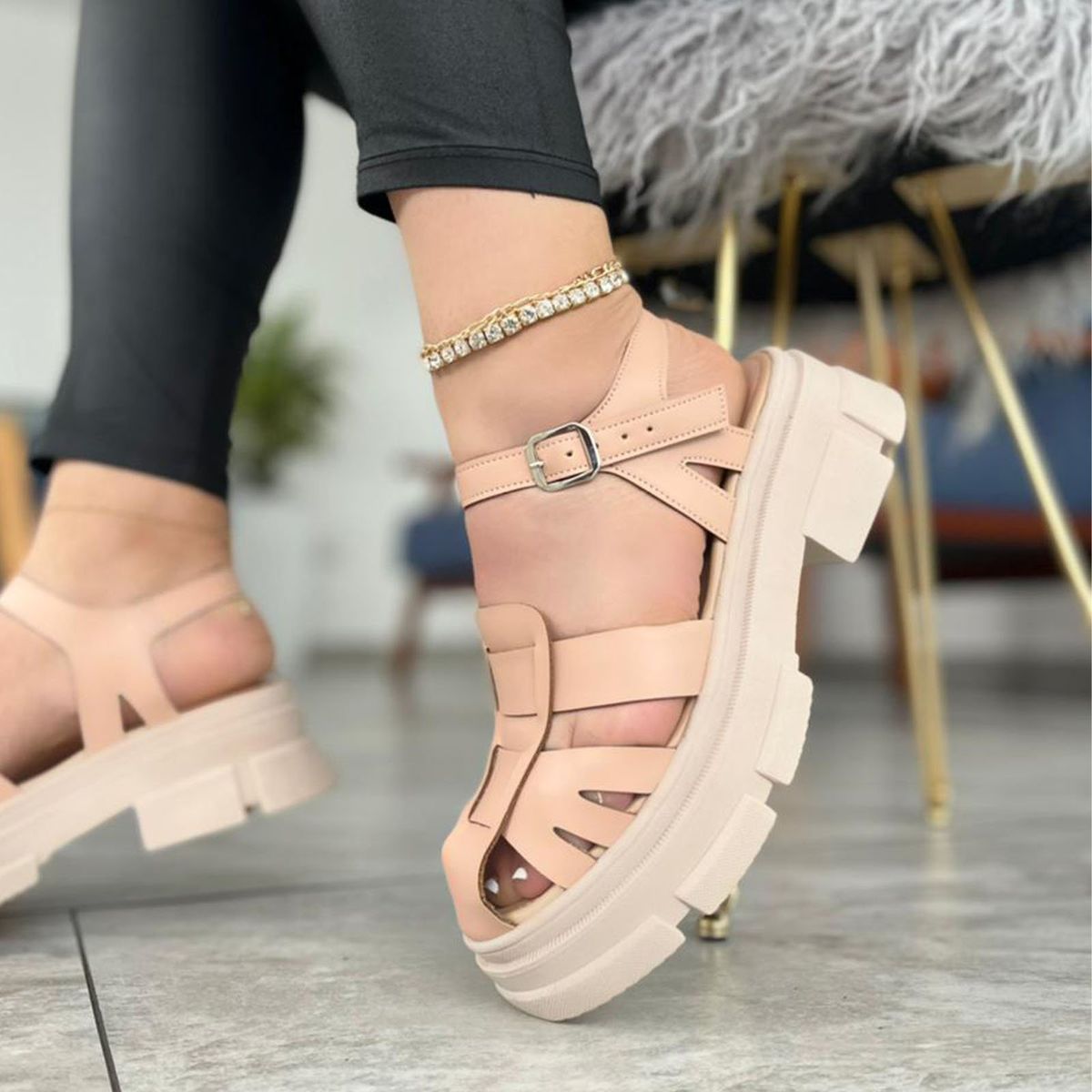 GENERICO - 015L-48 Sandalia Mujer Maryse Álvarez Beige