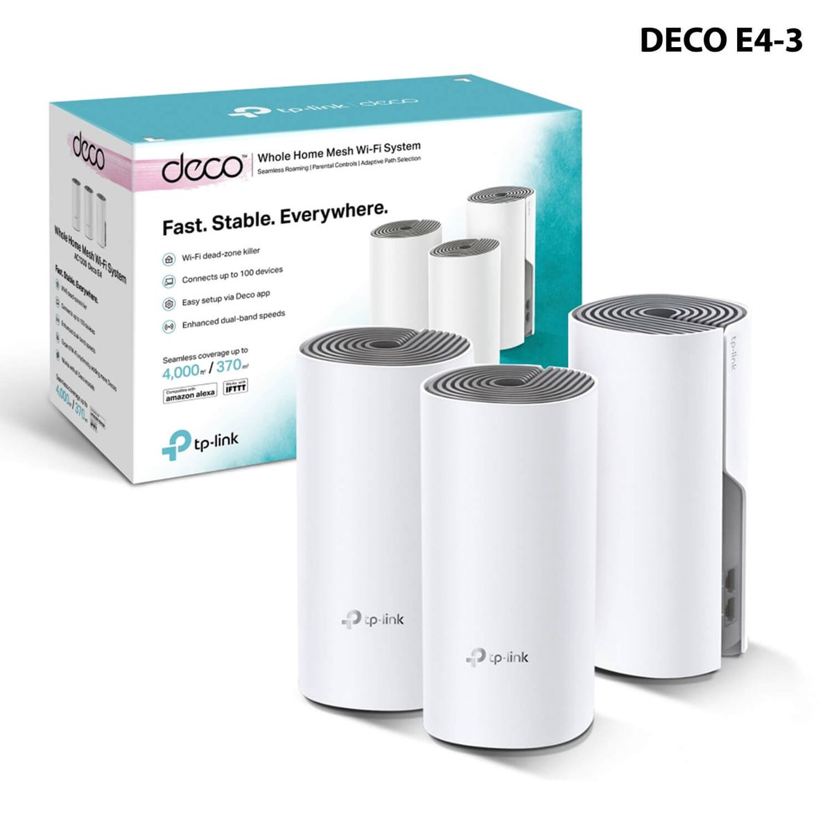 TP LINK - TP-LINK MESH KIT-3 AC1200, 2 ANTENAS INT, 2 PUERTOS FAST E. DECO E4-3