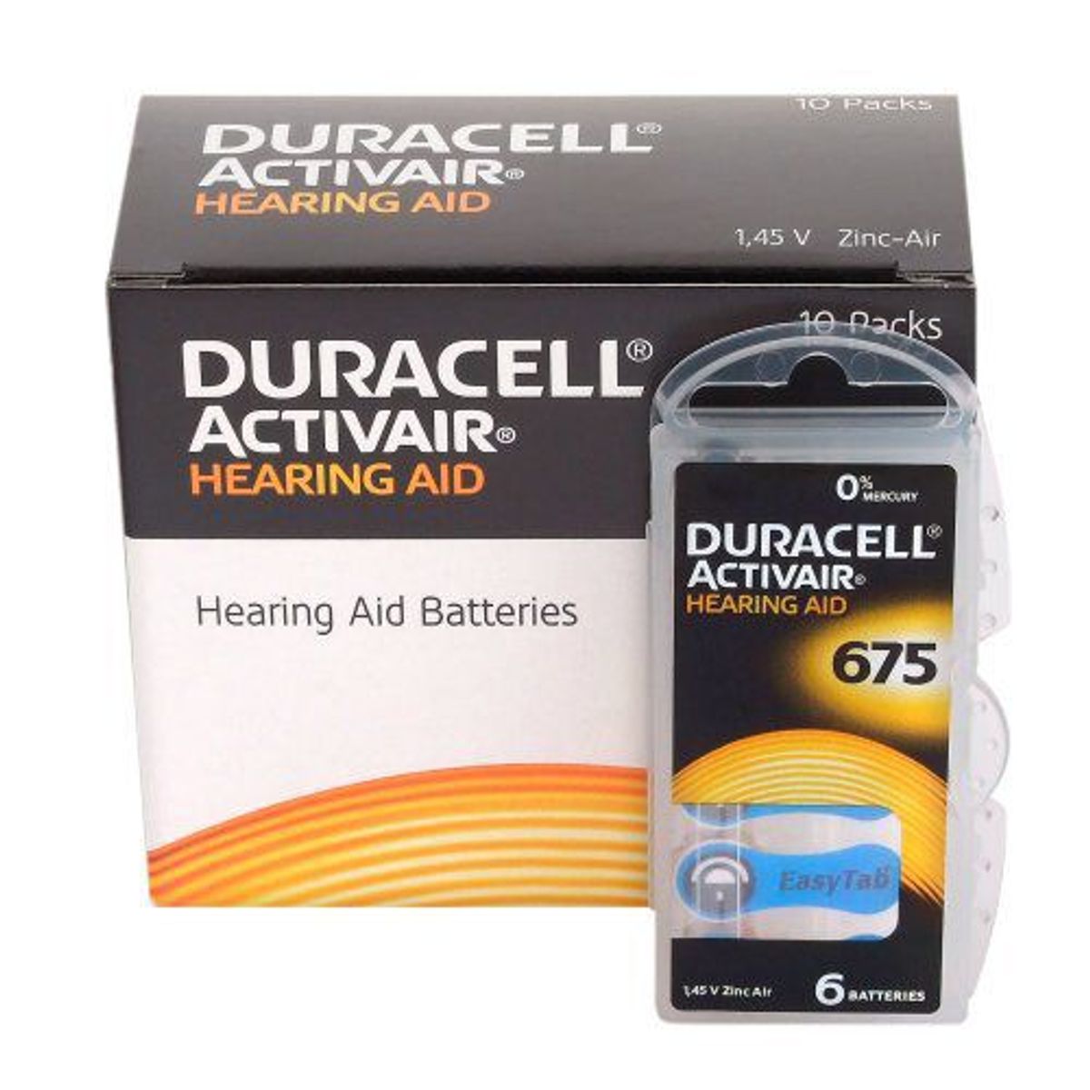 DURACELL - 60 PILAS PARA AUDIFONOS. DURACELL 675. CAJA DURA
